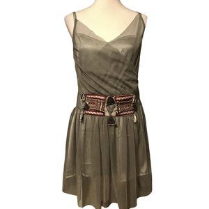 Beautiful Stories Anthro Dress w/ Slip - Med - NWT